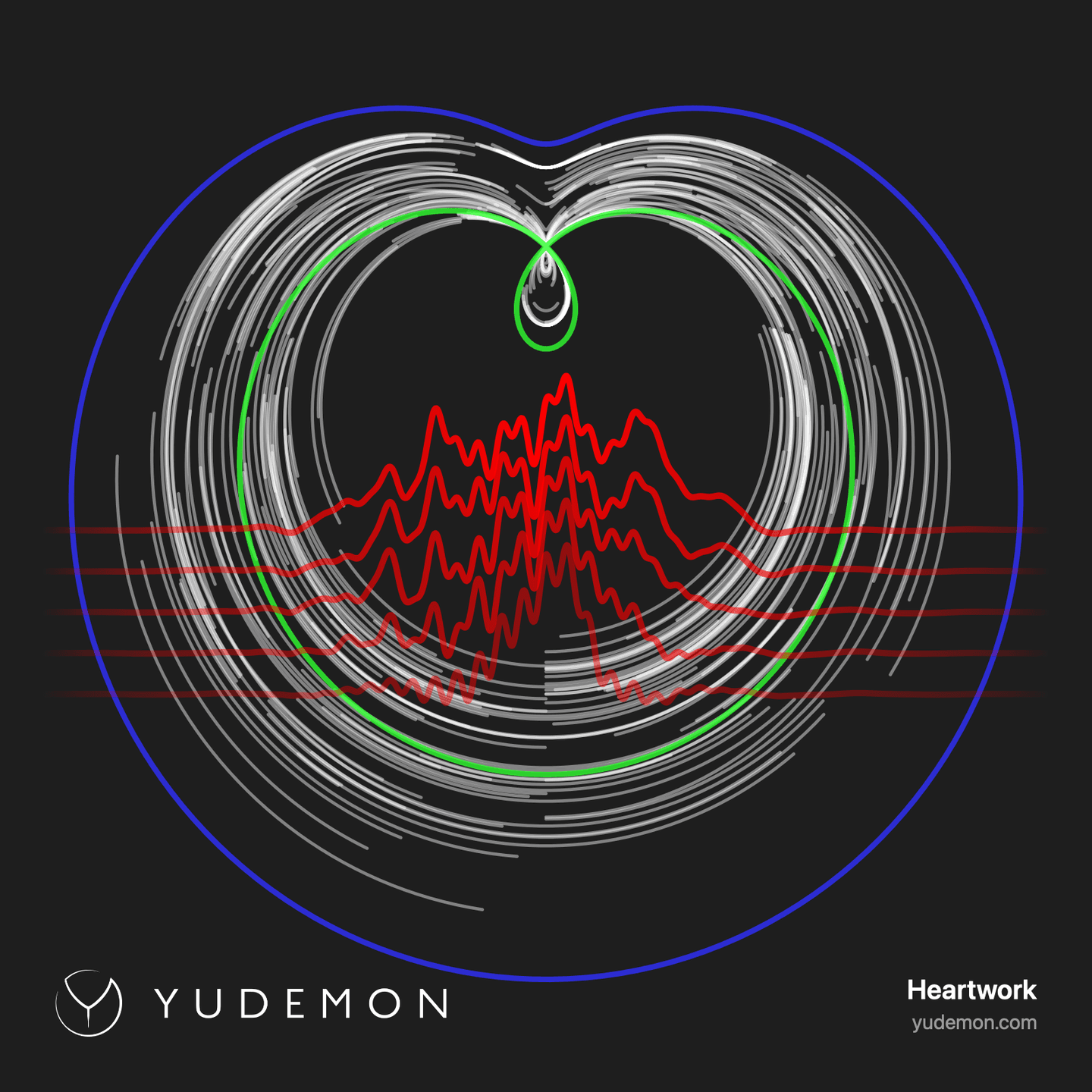 A Heartwork – circular generative artwork drawn from HRV session biodata
